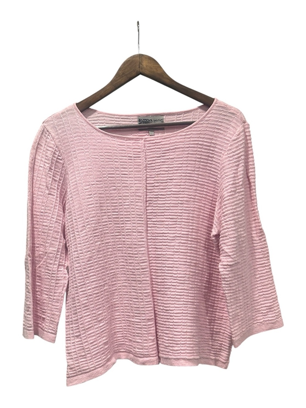 Habitat Clothes To Live In Top Blouse Sz L Resortwear Textured Linen Blend Boho